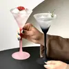 Copa de Vidrio Grabada Vintage, Copa Helada Rosa, Copa de Cóctel Atmosférica, Taza de Té Especial, Copa de Vino Ligeramente Ebria