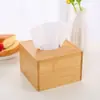 Caixa de Lenços de Papel para Mesa de Escritório de Hotel Minimalista Moderna Toque de Luxo Caixa de Lenços de Papel Retrátil de Bambu Para Quarto de Hóspedes Sala de Estar Sala de Jantar Restaurante