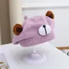Gorro de Bebé para Primavera y Otoño, Boina de Lana Tejida Fina, Adorable Gorro de Artista para Niños y Niñas, Moderno