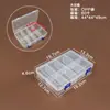 Caja de Almacenamiento de Plástico Transparente de 5 Compartimentos, 8 Compartimentos, 10 Compartimentos, 15 Compartimentos, 24 Compartimentos para Cuentas, Componentes, Joyería y Piezas