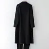 2026 Nuevo Abrigo de Lana de Doble Cara 10% Cachemir para Hombre Largo Hasta la Rodilla de Gama Alta Otoño/Invierno Cuello de Traje
