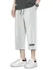 Pantalones Deportivos Transpirables de Verano para Hombre, Versátiles, Cortos, para Jóvenes, Clásicos, Delgados, Caídos, Casuales