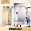 Anillo Minimalista de Acero de Titanio de 2 mm para Mujer Brillo Viento Frío Anillo que No se Cae Moda Combinable Joyería de Mano de Acero Inoxidable