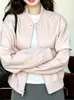 Chaqueta de Béisbol Negra Estrellada Modelo Nuevo Otoño 2026 para Mujer, Abrigo con Cremallera de Manga Larga, Chaqueta Casual de Alta Gama