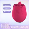 Vibrador de Ovo Vibratório em Formato de Rosa para Lamber a Língua, Sex Toy de Dupla Cabeça, Bastão Vibratório para Masturbação, Produtos para Adultos no Atacado