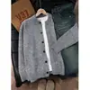 Suéter Cardigan Americano de Botones para Hombre Estilo Perezoso Otoño Invierno Ropa de Punto de Alta Gama Chaqueta de Felpa Cleanfit