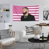 Drake Bandera 3x5 pies Bandera Americana Rosa Tapiz Divertido Póster de Tío Tela de Fondo Decorativa Pancarta