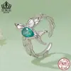 Anillo Abierto de Golondrina Exquisita Original Aiful Plata de Ley S925 Anillo Animal Único Anillo Ajustable