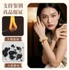 Pulsera de cuentas de abaco color amarillo crema estilo chino con cuentas de bodhi y colgante de loto, pulsera de cuentas budistas de doble vuelta para llevar en la mano para niñas, venta al por mayor