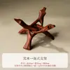 Soporte triangular de madera maciza base de flor de cerámica tallada a mano sapo de oro piedra extraña base de madera para acuario soporte portavelas estante de almacenamiento de aromaterapia