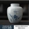 Underglaze cor pintada à mão azul e branco frasco de chá selado à prova de umidade cerâmica frasco de armazenamento de chá casa kung fu conjunto de chá frasco de armazenamento de chá