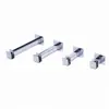 Conector de Ángulo Cuadrado de Acero Inoxidable para Estante de Pared Engrosado, Soporte de Ángulo Cuadrado para Viga Horizontal, Soporte Colgante Frontal y Lateral para Tienda de Ropa