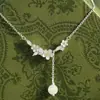 Collar de Jade Hetian Imitación Mo Li es Fresco y Dulce, Jazmín de Alta Gama, Exquisito, de Nicho, Simple y Versátil, un Regalo para tu Novia