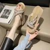 Chanclas Antideslizantes para Mujer, Tacón Medio, Para Exteriores, Nueva Moda de Verano, Zapatos de Playa Resistentes al Desgaste, Chanclas para Mujer