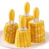 Tenedor de Maíz Creativo Anti-Escaldante de Acero Inoxidable para que los Niños Coman Maíz sin Manos Pegajosas, Lindos Pinchos para Barbacoa y Fruta de Camote