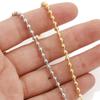 Cadena de cuentas de diamantes de acero inoxidable transfronteriza, cadena cónica de diamantes, joyería DIY, decoración de ropa, cadena suelta con borlas