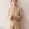 Novos Moletons de Outono e Inverno, Tricôs Versáteis, Tops de Tricô, Lã de Caxemira Casual Estilo Preguiçoso de Manga Longa
