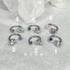Macaron Zircon Horseshoe Ring Titanium Steel Ear Bone Nail 2024 Novo Estilo Brincos de Luxo Leves