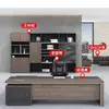 Mesa do Chefe, Mesa Executiva Simples e Moderna, Móveis de Escritório Estilo Chinês Novo, Conjunto de Mesa e Cadeira para Gerente Executivo