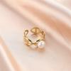 Anillo Europeo y Americano de Estilo Ins de Alta Gama Anillo de Apertura Niche Personalizado de Moda para Mujeres Anillo de Piedra Natural de Lujo Ligero Estilo Francés