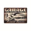 2024 Nova Garagem Americana Retro Tin Pintura Estilo Industrial Reparo Automóvel Fundo Parede Sem Moldura Decorativa Pintura Pendurada