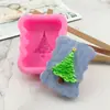 Molde de silicona para árbol de Navidad cuadrado molde para decoración de pasteles de fondant molde para jabón molde para jabón hecho a mano molde de decoración de yeso