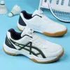 Tênis Profissional de Badminton, Leve, Respirável, Tênis Esportivo Casual, Tênis Prático de Treinamento para Tênis de Mesa, Tênis de Tênis Masculino e Feminino, Branco e Azul