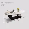 Mesa de centro oval em ardósia, design moderno de luxo leve para sala de estar, estilo minimalista para apartamentos pequenos, nova mesa de centro criativa e moderna