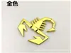 Logo metálico divertido tridimensional de escorpión de Abbas para coche, pegatina de coche Fiat modificada, pegatina para carrocería de coche, pegatina para capó de coche