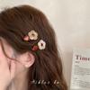 Casual Elegante Lado Estilo Coreano Flor Fofa Pequena Franja Grampo de Cabelo Feminino Popular Novo Clipe Lateral Clipe de Uma Palavra Headwear