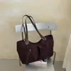Bolso tote de ante para mujer, nuevo bolso de hombro vintage de otoño 2026, bolso de gran capacidad Maillard para el día a día