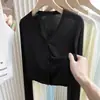 Cárdigan de punto con cuello en V y protección solar para mujer, nueva prenda exterior de verano 2026, camisa fina para aire acondicionado