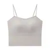 Camisola de Seda Helada para Primavera y Verano con Almohadilla en el Pecho Fija Taza de Mango Grado 7A Antibacteriana Alta Elasticidad Espalda Hermosa Camisola para Mujer