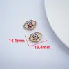 DIY Liga de Zinco Esmaltada com Pingente de Óleo Lótus Cloisonné com Nuvem Auspiciosa Lótus Costas Nuvem Espaçador de Três Vias Contas Acessórios Metal Esmaltado