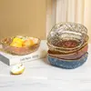 Nuevo Cuenco de Fruta con Forma de Flor y Corazón Cuadrado Cuenco de Fruta para el Hogar Mesa de Café de Sala de Estar Plato para Exhibir Snacks Frutas Secas Almacenamiento de Dulces