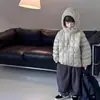 Chaqueta de plumón de algodón para niños Abrigo de invierno para niños mayores 2026 Nuevo Invierno Cálido Superior Casual Color Sólido Ropa de Algodón Moderna