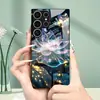 Aplicável para capa de celular Samsung S26ULTRA A57 Lótus de Cristal S24 Capa Protetora Concha de Vidro Temperado A07 Ponto de Luz