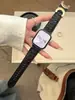 Hebilla Magnética Doble C Patrón de Cocodrilo Correa de Cuero Genuino para Reloj Adecuada para Apple Watch iWatch Generación 11 10/9876Ultra/Se