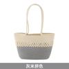 Bolsa de gran capacidad para mujer verano 2022 nuevo nicho tejida de un solo hombro bolsa de cesta de verduras bolsa de playa tejida de paja texturizada