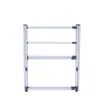Estante Plegable de Tres Capas para Secar Ropa sin Instalación Transfronterizo, Estante de Piso para Toallas de Balcón, Estante de Secado Plegable y Retráctil de Tubo de Acero