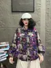Otoño 2026 Nueva Moda Estampada Cuello Solapa Holgada Adelgazante Manga Larga Camisa de Madre Blusa Elegante Mayoreo
