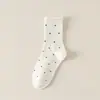 Meias de Renda Brancas para Mulheres, Meias de Cano Médio Resistentes a Odores e Absorventes de Suor para Todas as Estações, Estilo Ballet Moderno com Laço, Meias Frescas e Simples