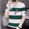 Camisa Listrada de Manga Curta Guangzhou Treze Linhas Masculina Verão Ultra-Fina Seda de Gelo Sensação Fresca Secagem Rápida Respirável Tamanho Grande Camisa Básica
