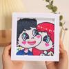 Enfeites de Pintura de Diamante, Adesivos de Desenho Animado DIY Fofos Feitos à Mão, Porta-Retratos de Acrílico, Pinturas Decorativas, Decorações para Quarto e Sala de Estar no Atacado