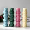 Molde de Silicona para Velas Jenga Soldado de Nogal Transfronterizo Adorno de Yeso Aromaterapia Soldado de Nogal Navideño DIY