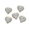 Estilo Coreano Rosa Perla Caliente Corazón de Amor Colgante de Aceite Goteante Accesorios de Joyería de Aleación DIY Colgante de Collar Pendientes