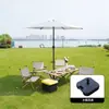 Guarda-sol de Exterior, Guarda-sol de Pátio, Guarda-sol de Sol, Guarda-sol de Barraca de Camping, Guarda-sol de Coluna Central para Proteção Solar de Jardim, Guarda-sol de Praia de Lazer com Manivela