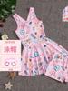 Traje de baño de una pieza para niñas, novedad de 2024, conjunto de falda de baño para niños de dibujos animados, bañadores para niños pequeños y medianos, traje de baño para niñas