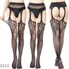 Conjunto de Liguero de Encaje Sexy para Mujer, Medias Sexys, Medias de Liguero sin Tentación con Calcetines, Talla Grande de Comercio Exterior
