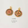 Tienda de oro arena de alto color con colgante de flor mandala de marca redonda de ocho tesoros nuevo colgante de collar de mano chino